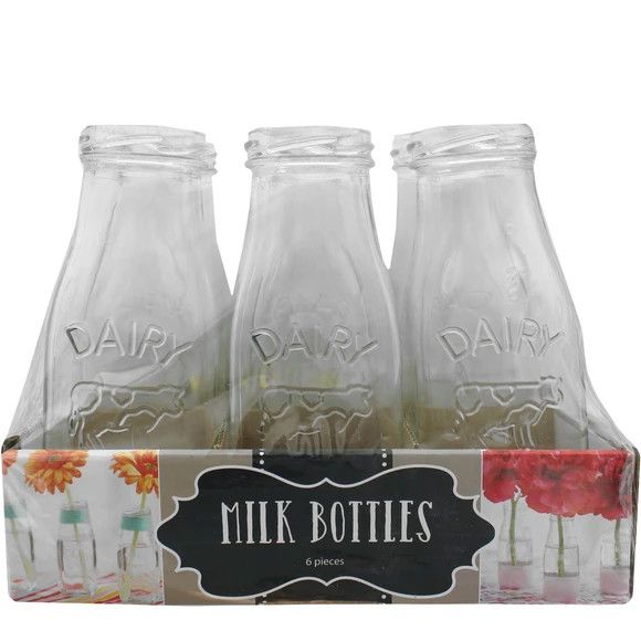 Leisure Arts 6 Piece 6.25&quot; Milk Bottle Set