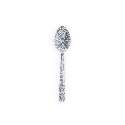 Lg Slotted Spoon Grey Splatter