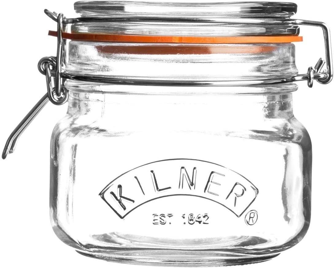 Clip Top Square Jar 17 Oz