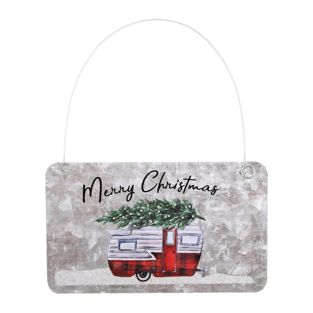 Merry Camper RB Tin Ornament