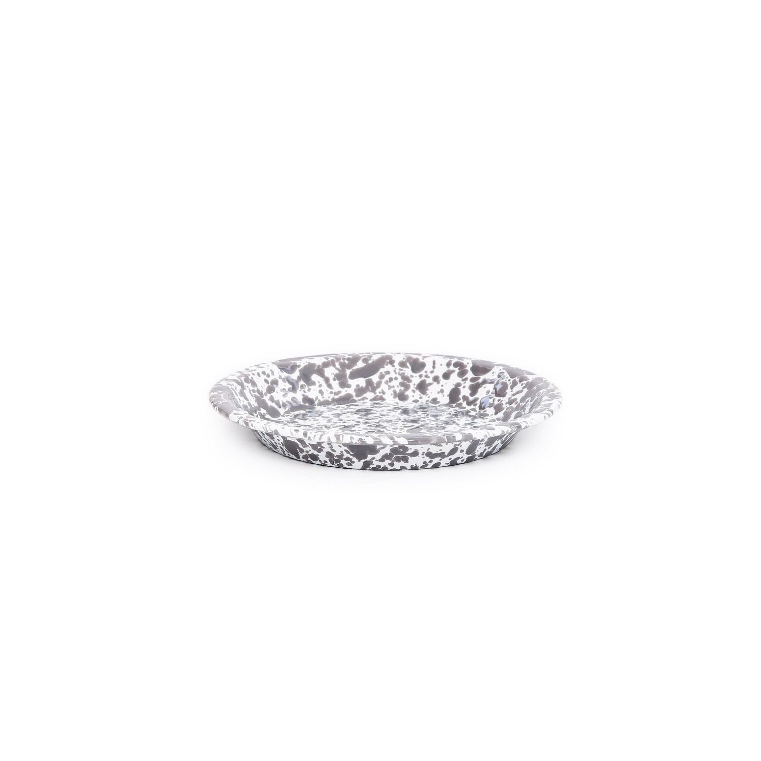 Pie Plate Grey Splatter 10