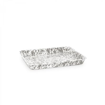 Small Tray Grey Splatter 11.25x9