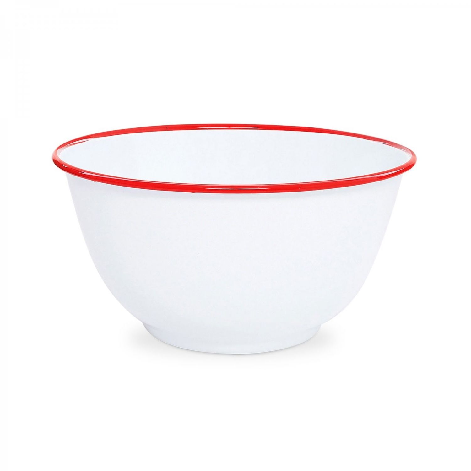 Large Salad Bowl Red Rim 5 Qt by Crow Canyon
