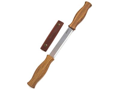 Drawknife Oak Handle w/Leather Sheath