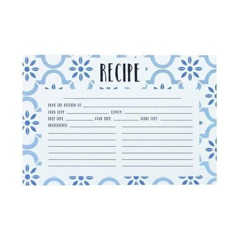 4 x 6 Recipe Cards - True Blue