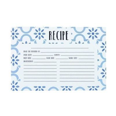 4 x 6 Recipe Cards - True Blue