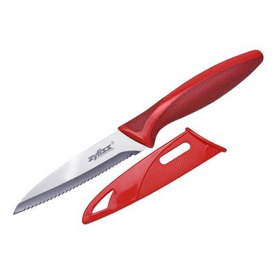 Serrated Paring Knife, Red 4”
