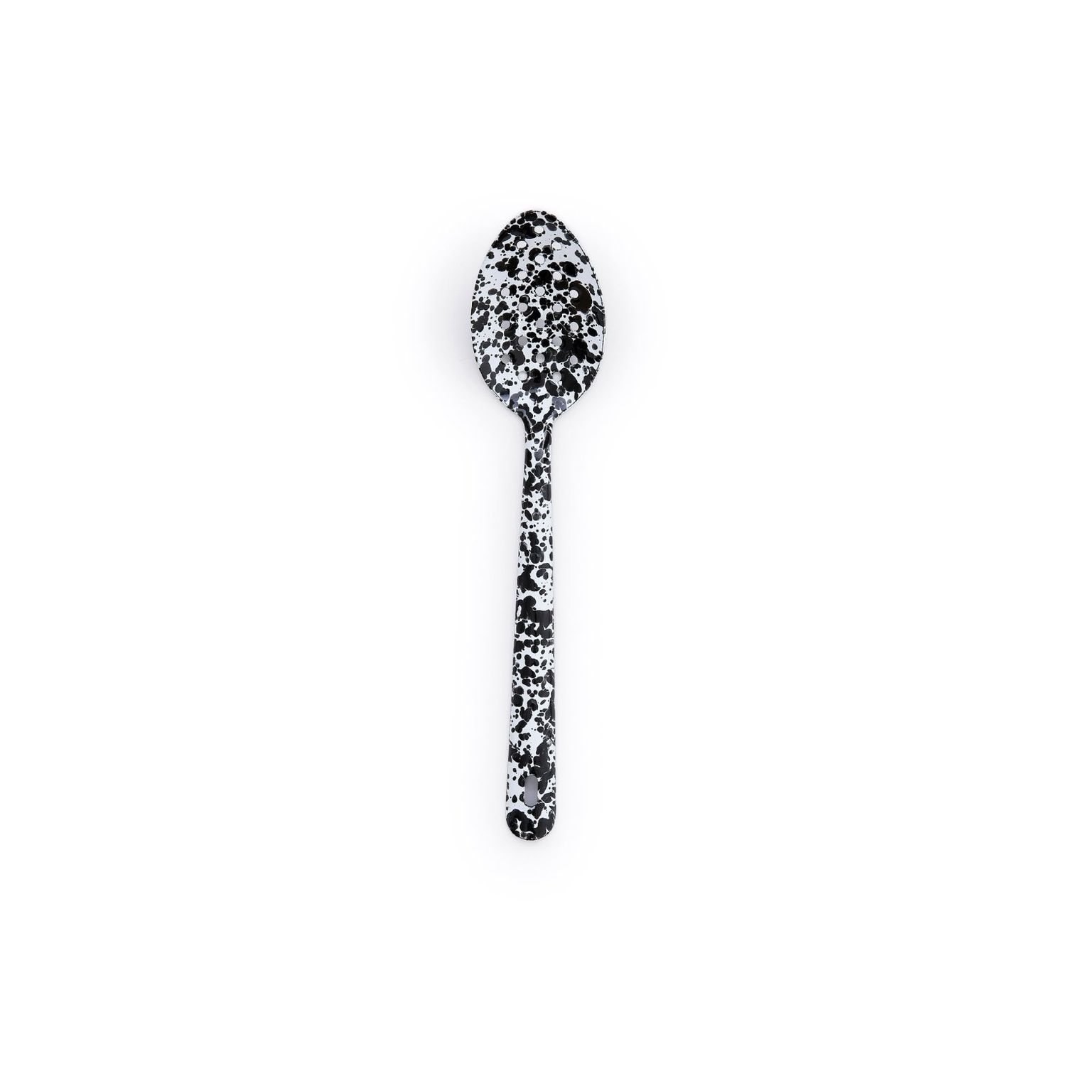 Lg Slotted Spoon Black Rim