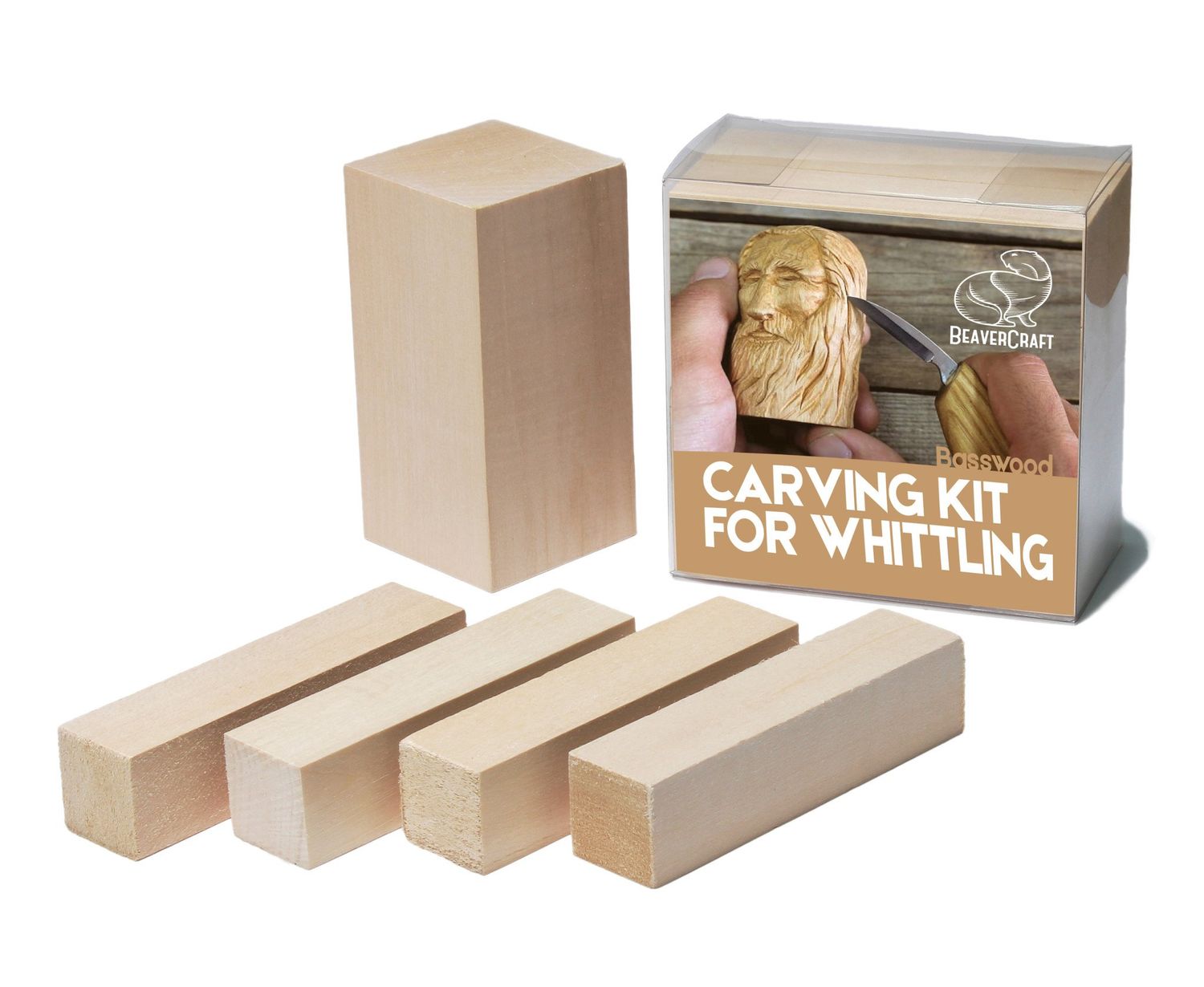 Wood Carving Blocks Set. Basswood