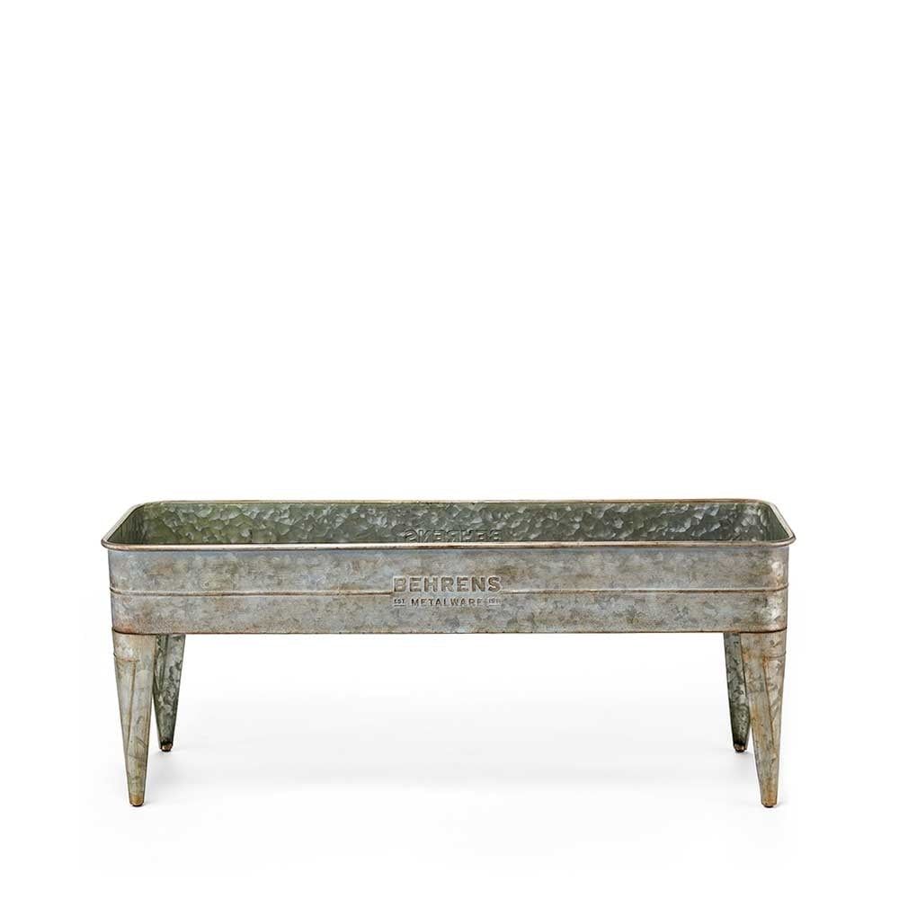 30” Rustic Galvanized Steel Planter