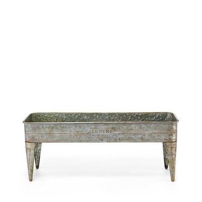 30” Rustic Galvanized Steel Planter