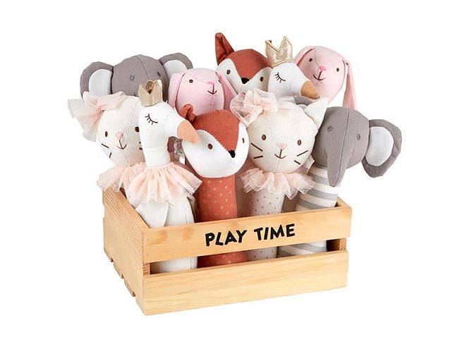 Linen Post Rattle