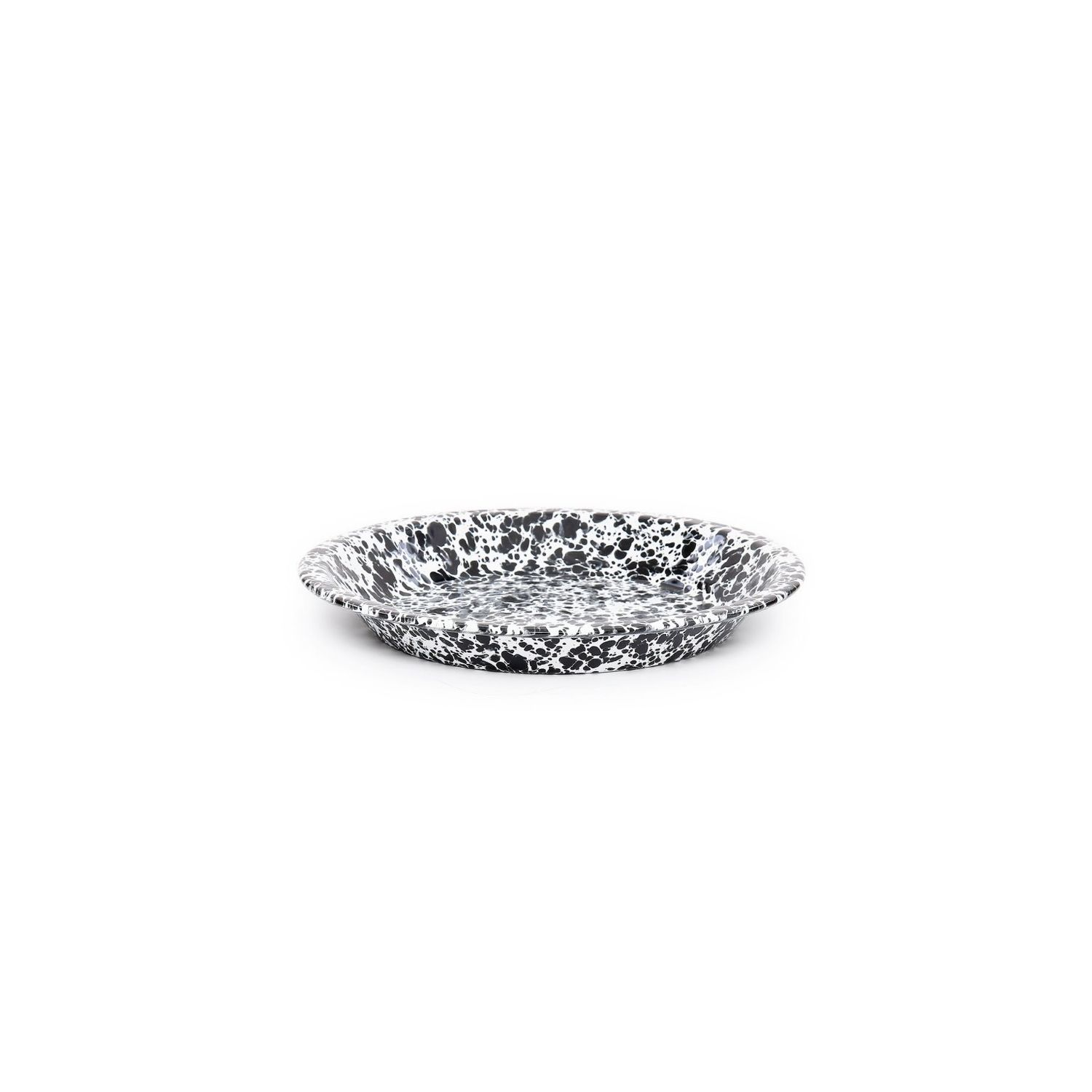 Pie Plate Black Splatter