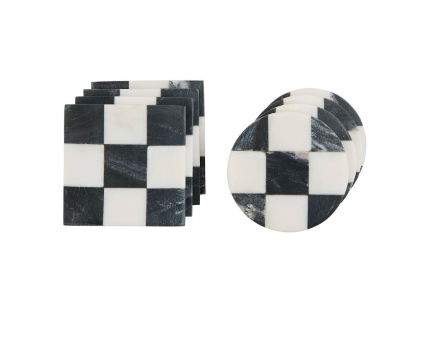 Checkered Coaster Set