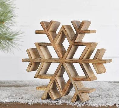 Wood Snowflake 8&quot;