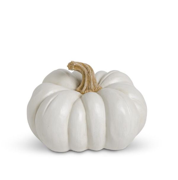 White Resin Pumpkin 6.5”