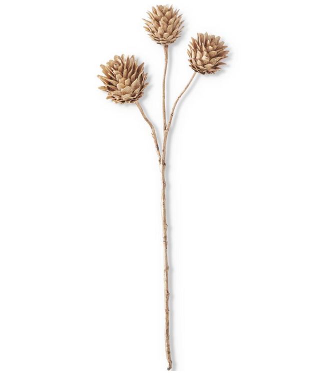 Brown Triple Artichoke Spray 24&quot;