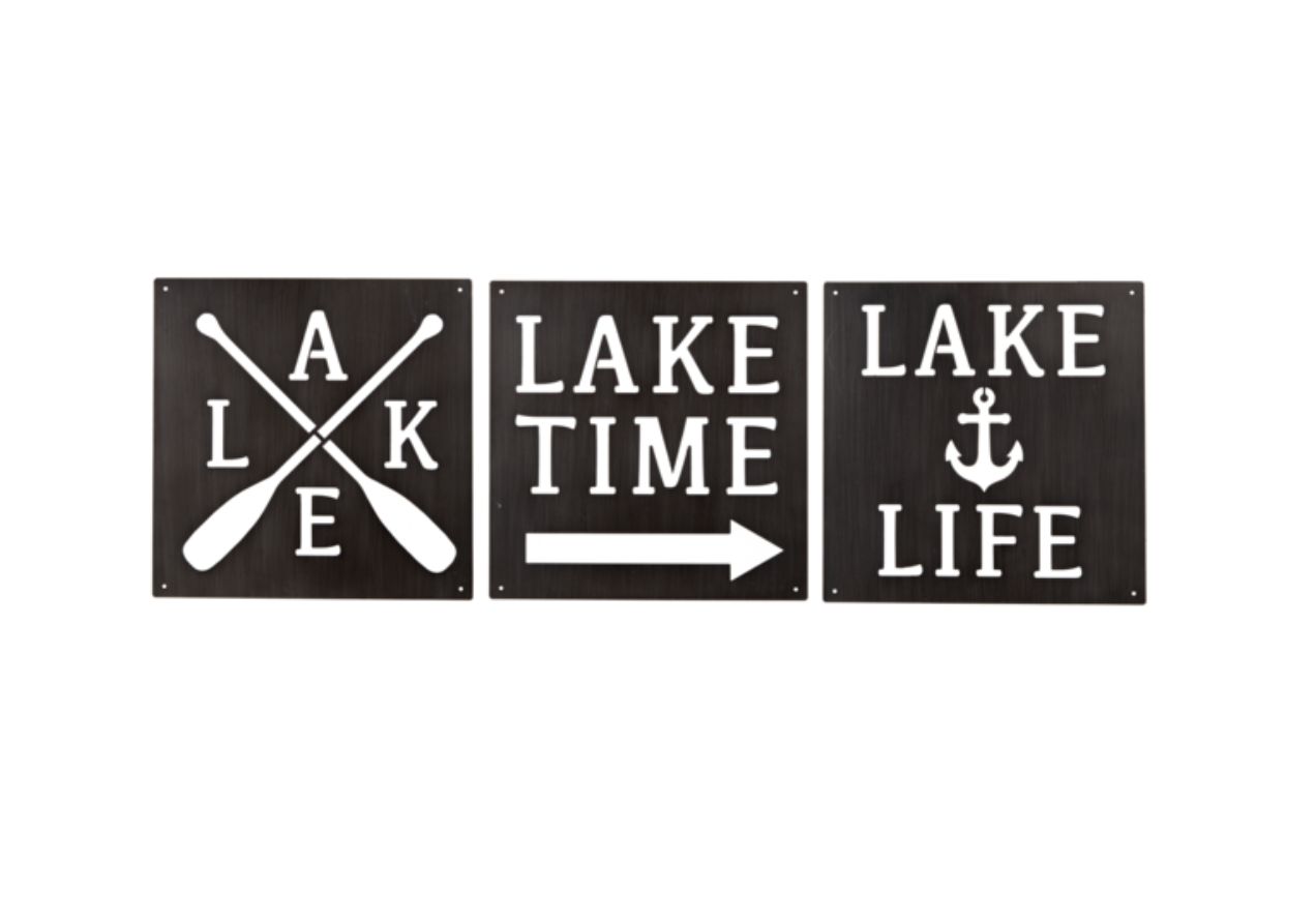 Laser Cut Lake Wall Sign