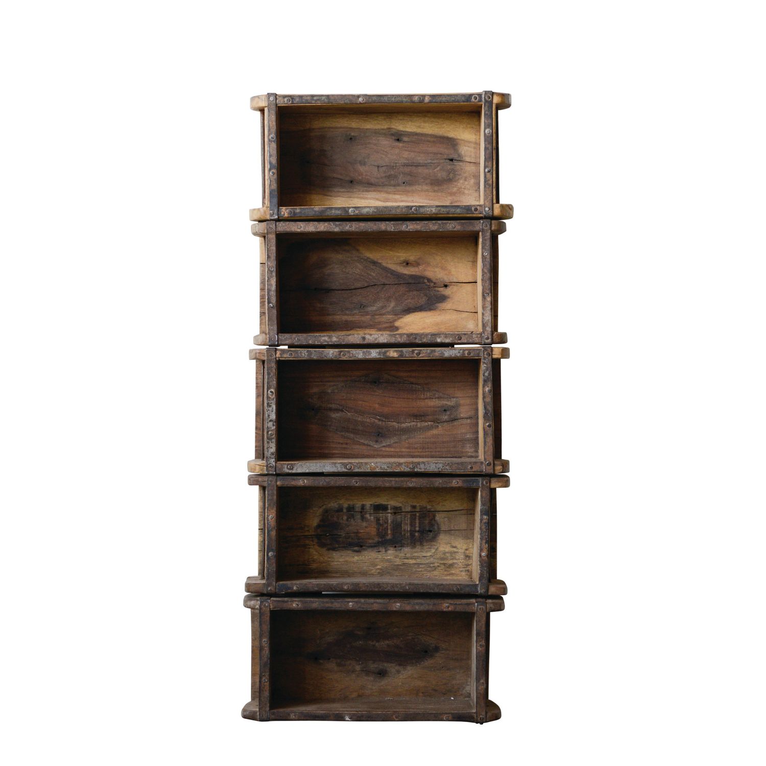 Wood Brick Mould Shelf w/Shelves