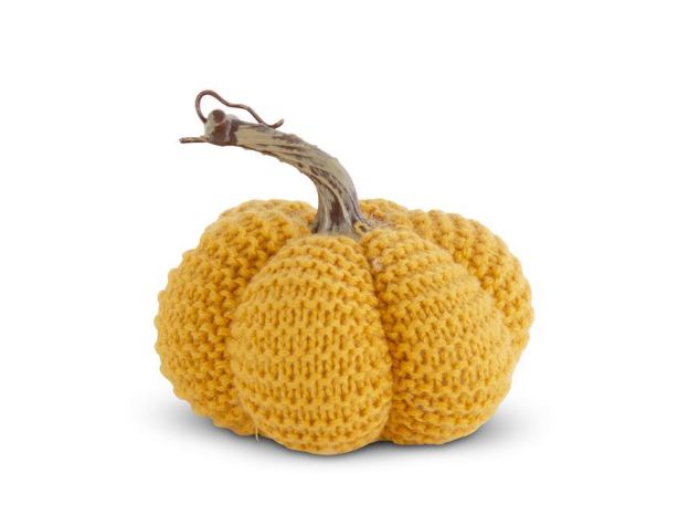 Golden Yellow Knit Pumpkin 5.75”