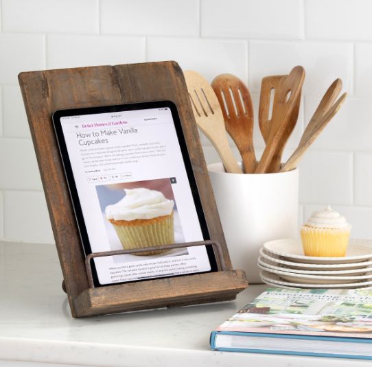 Aged Wood Cookbook Stand