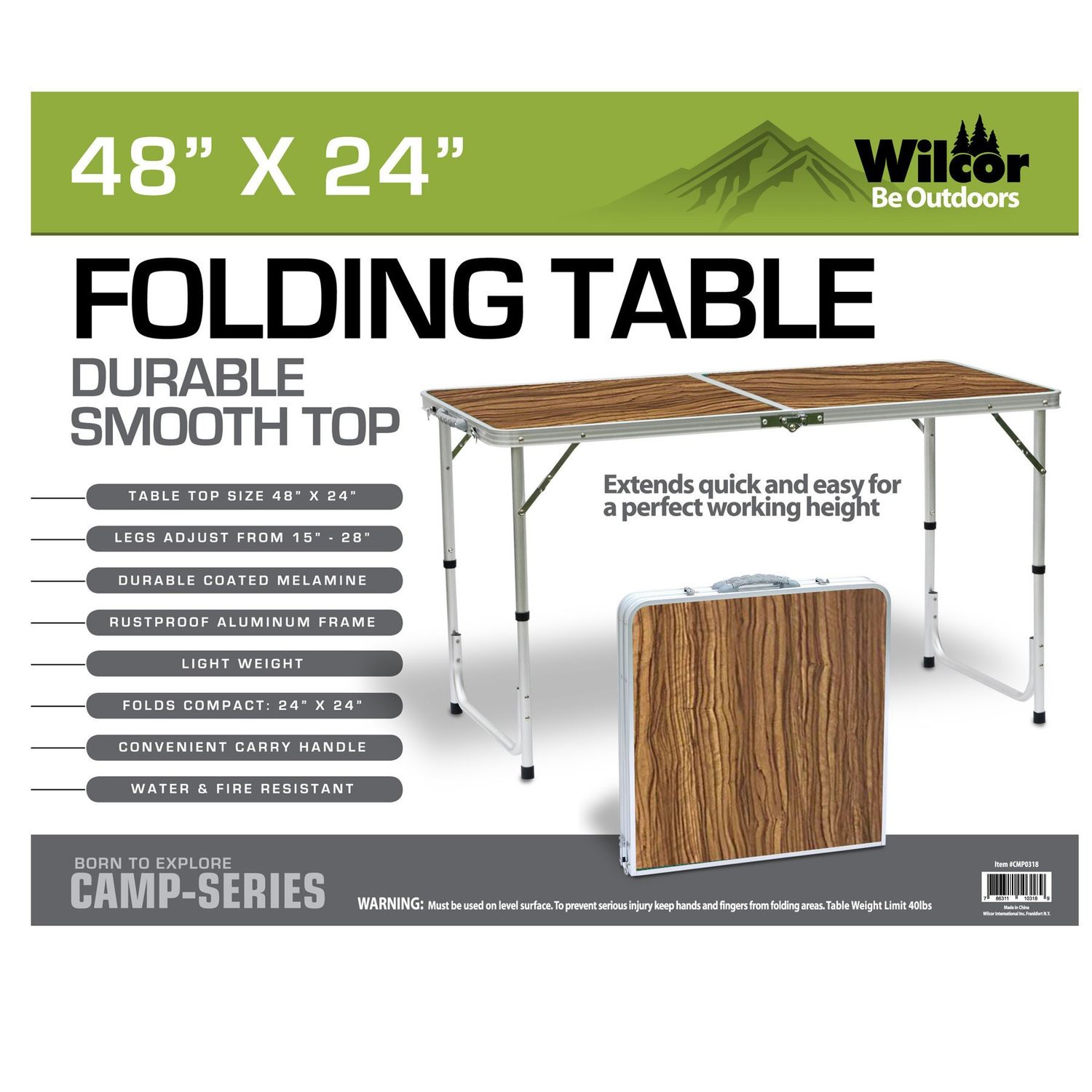 Table Smooth Top Folding 48”
