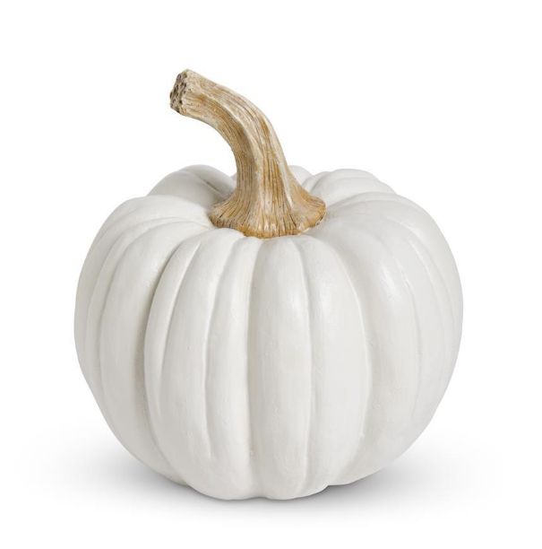 White Resin Pumpkin 8.25”