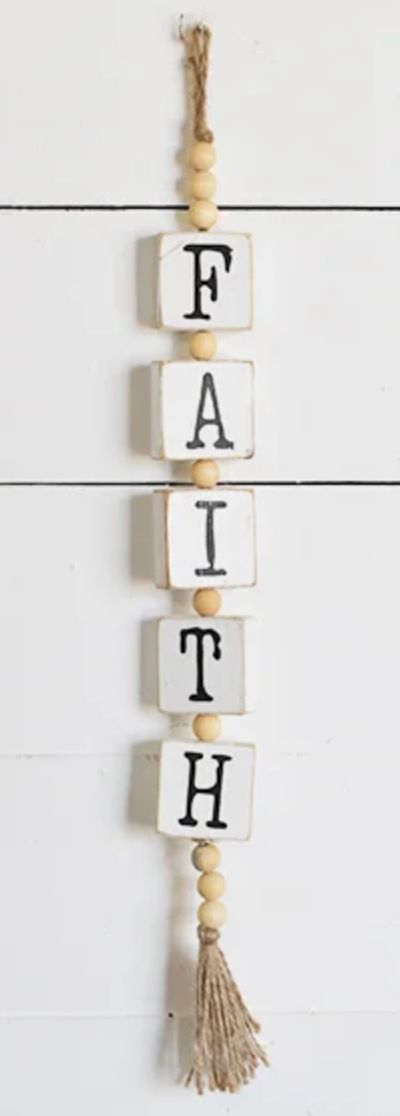 Faith Hanger with Beads
