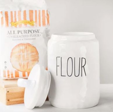 Clearance White Flour Keeper 10”