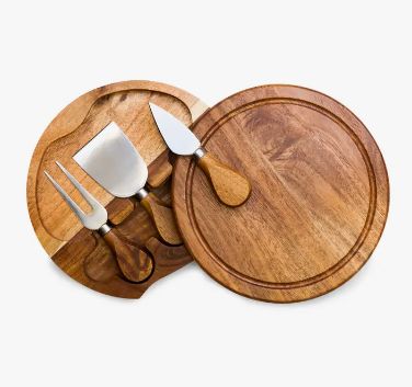 Acacia Brie Cheese Cutting Board &amp; Tools