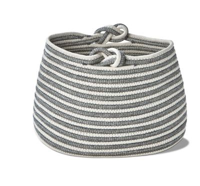 Stripe Knot Handle Basket