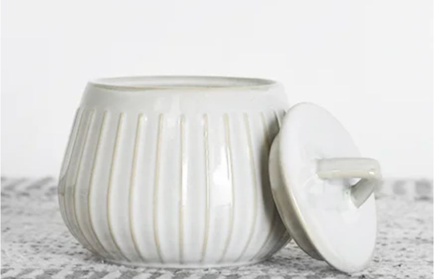 3&quot; Stripe Jar with Lid