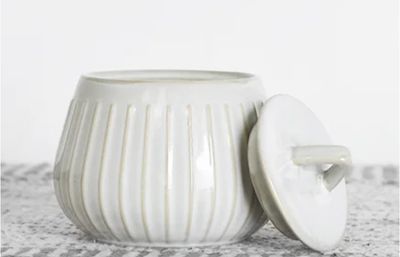 3&quot; Stripe Jar with Lid