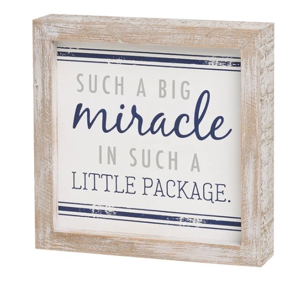 Package Navy Framed Sign