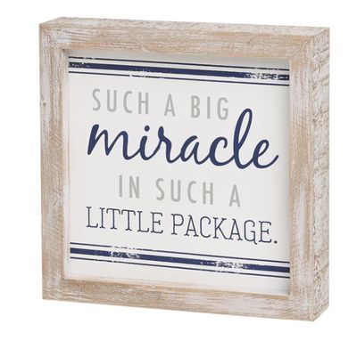 Package Navy Framed Sign