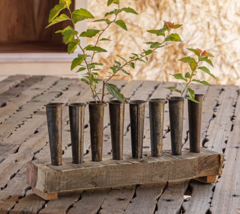Flower Centerpiece of Primitive Wood