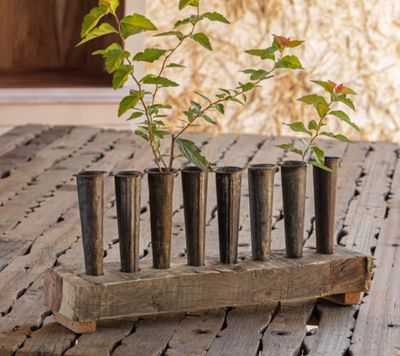 Flower Centerpiece of Primitive Wood