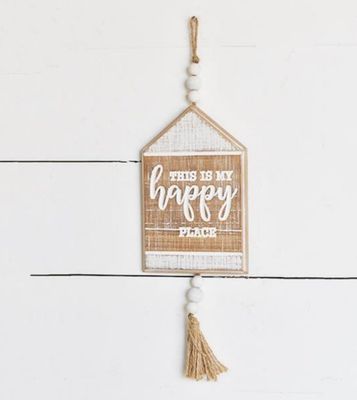 Happy Place Bead Sign