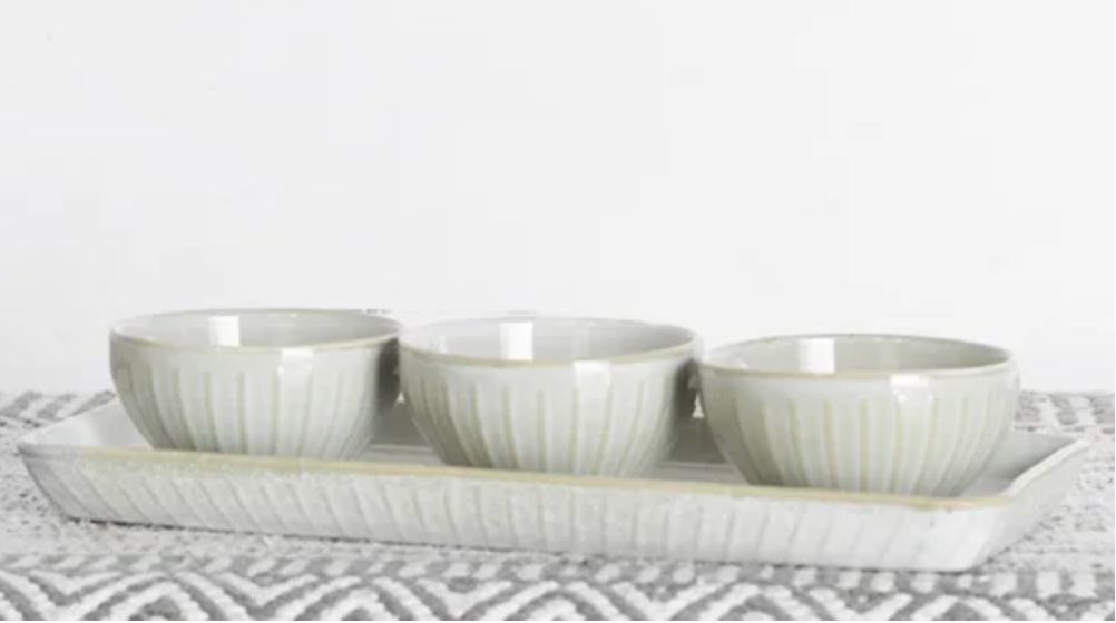 3 Bowl and Tray Set