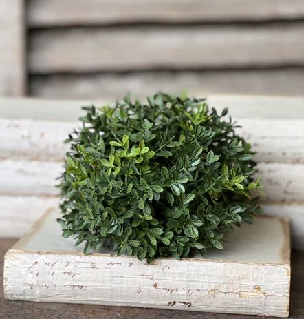 New England Realistic Boxwood Greenery Ball Half Sphere 8.5”