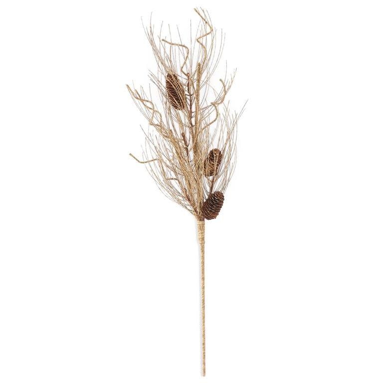 Brown Long Needle Pine Branch w/ Pinecones 34&quot;