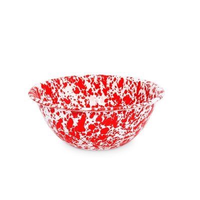 Small Serving Bowl Red Splatter 1.5 Qt by Crow Canyon