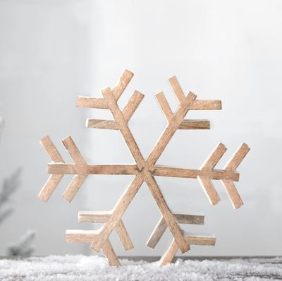 Wooden Snowflake Table Decor 9.06&quot;