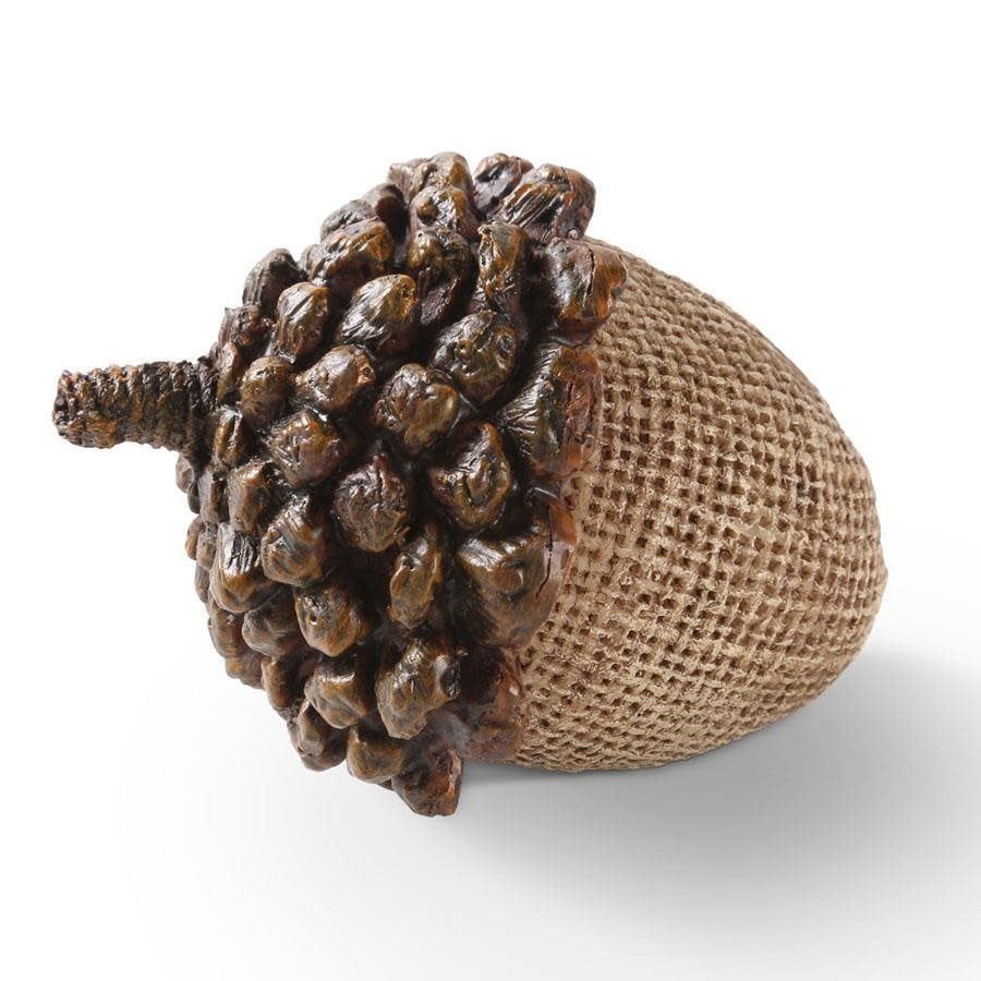 Light Brown Resin Acorn w/ Pinecone Top 3.5&quot;