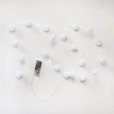 LED Fluffy Ball Wire Lights 86.6&quot;