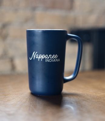 Nappanee 14 oz Coffee Mug  Matte/Glossy Navy