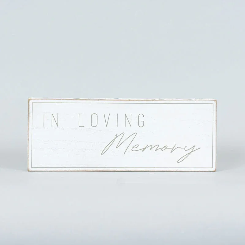 In Loving Memory Wood Brick 10.25x4x1.5