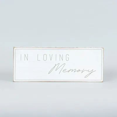 In Loving Memory Wood Brick 10.25x4x1.5