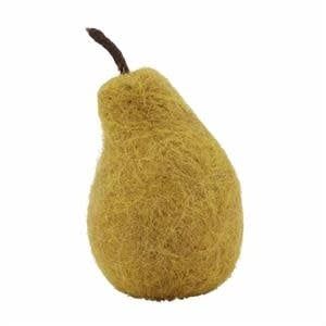 Felted Wool Pear Yellow