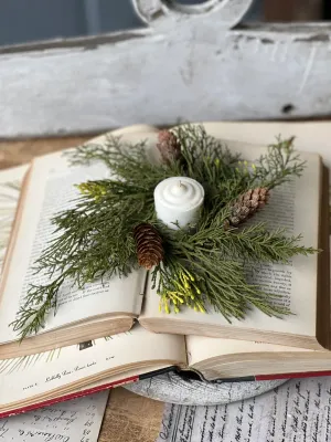 Alpine Cedar Candle Ring 2”